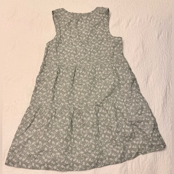 Joie Sage Green Floral Swing Mini Tiered Flowy Linen Dress - Picture 3 of 4